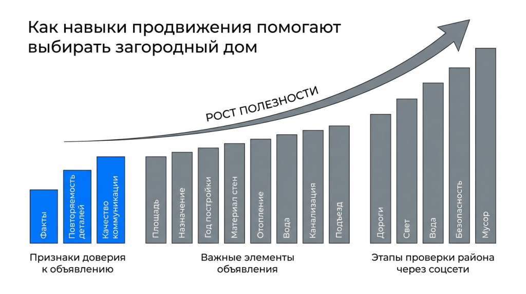 Как навыки продвижения помогают выбирать загородный дом